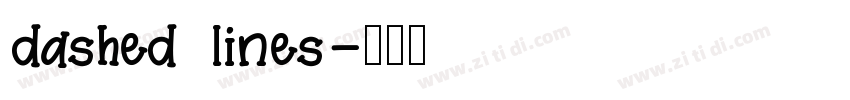 dashed lines字体转换